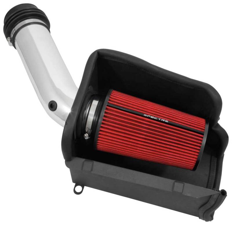 Spectre 94-97 Ford SD 7.3L DSL Air Intake Kit - Polished w/Red Filter-Cold Air Intakes-Spectre