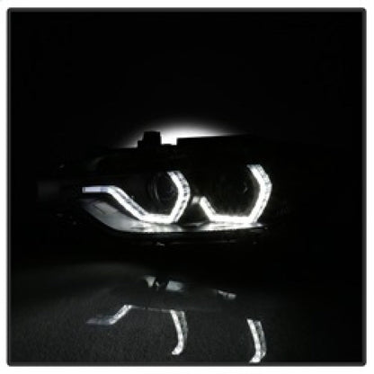 Spyder 12 - 14 BMW F30 3 Series 4DR Projector Headlights - LED DRL - Black (PRO - YD - BMWF3012 - DRL - BK) Headlights