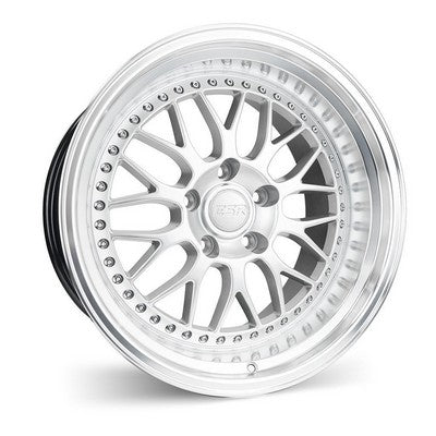ESR Wheels SR01 Hyper Silver Machine Lip 18x8.5 +30 Custom 72.6mm