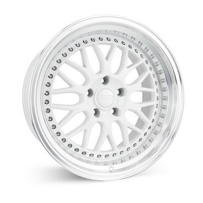 ESR Wheels SR01 Gloss White Machine Lip 18x10.5 +15 Custom 72.6mm