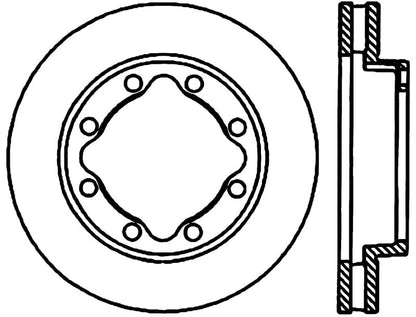 StopTech 94 - 99 Dodge Ram 2500 Cryo Slotted Front Right Sport Brake Rotor Brake Rotors - Slotted