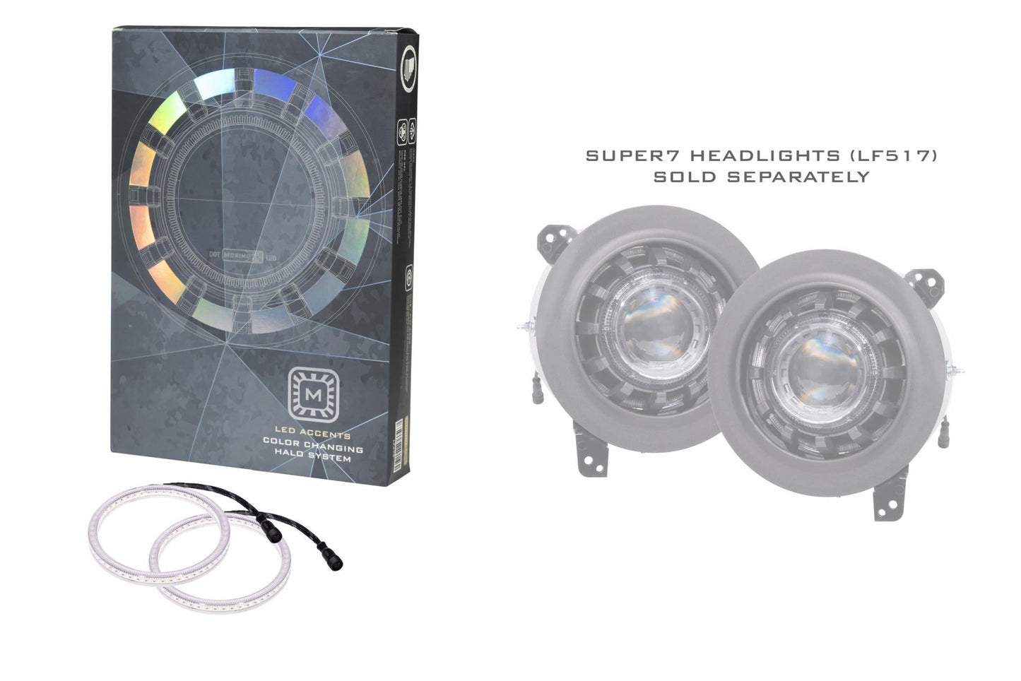 Super7 RGBW Halo System: Jeep JL/JT - LED Halos/Strips - Morimoto