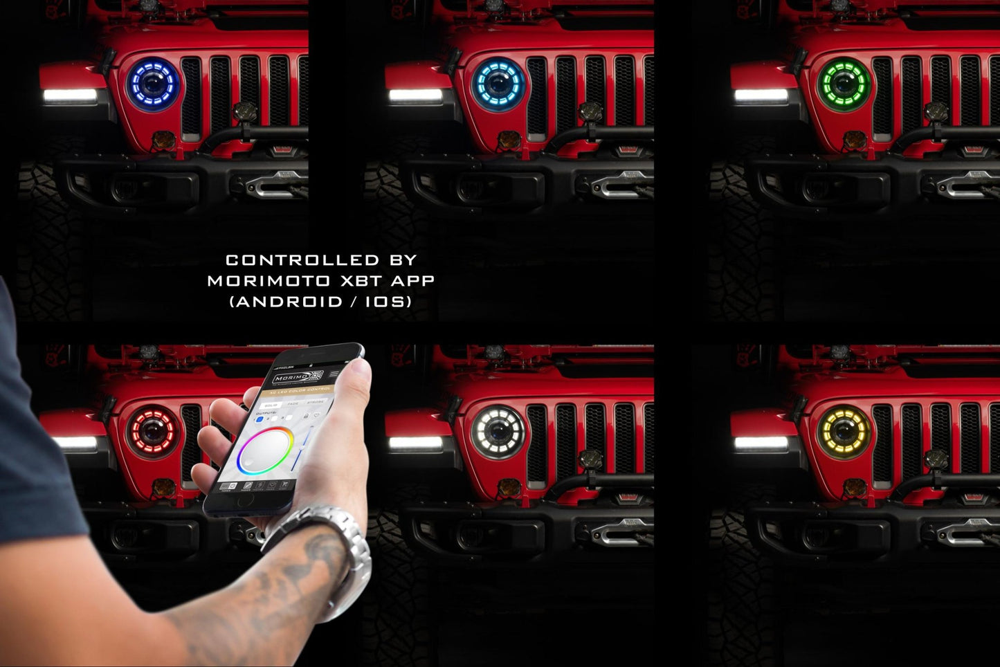 Super7 RGBW Halo System: Jeep JL/JT - LED Halos/Strips - Morimoto