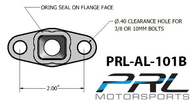 PRL T3/T4 Turbo -10AN Ported Oil Drain Flange Standard