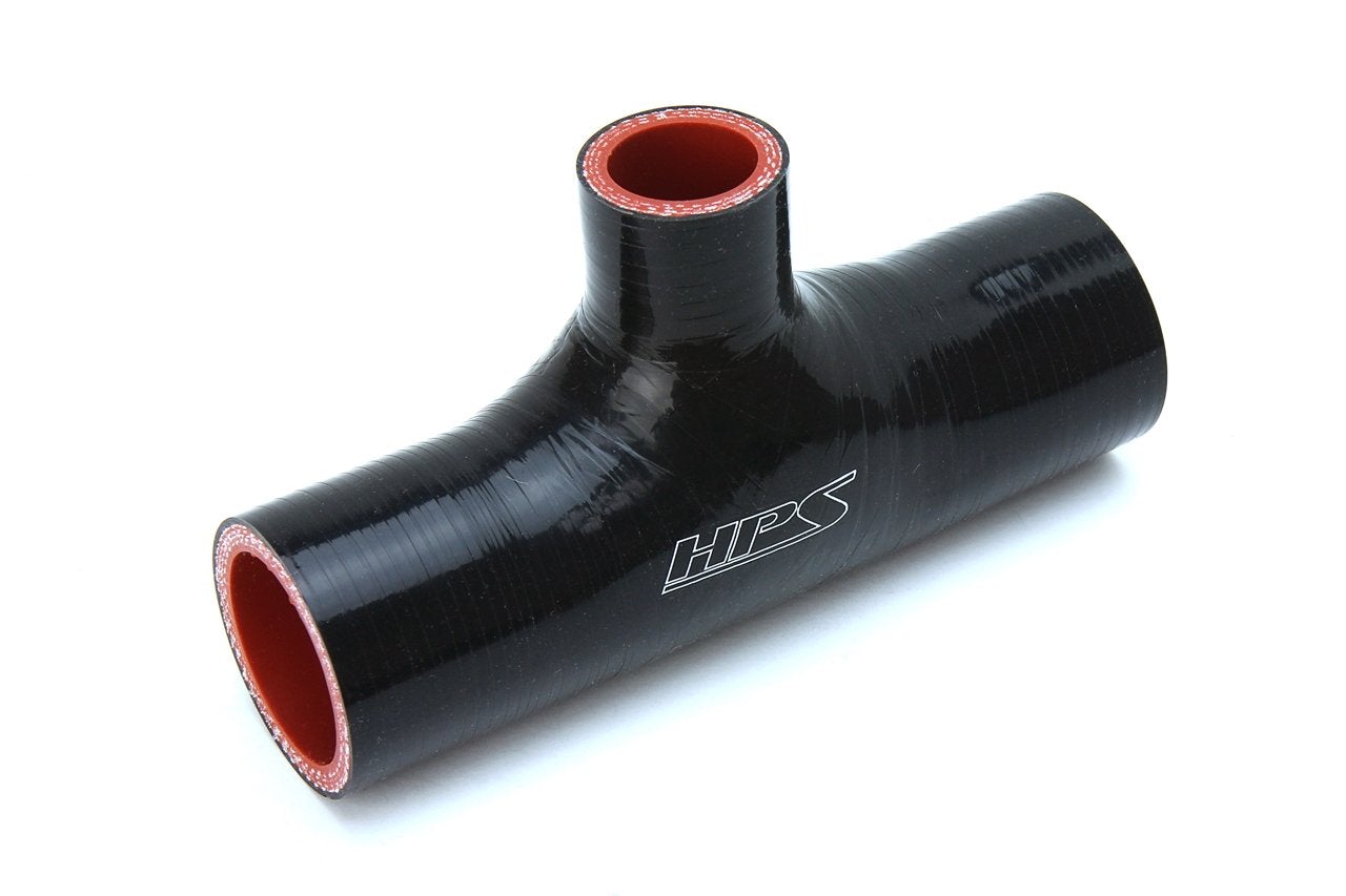 HPS 2-1/2 2.5 inch Black Silicone T Hose Coupler Adapter Blow Off Valve Turbo High Temp Reinforced 63mm 250-THOSE-100-BLK