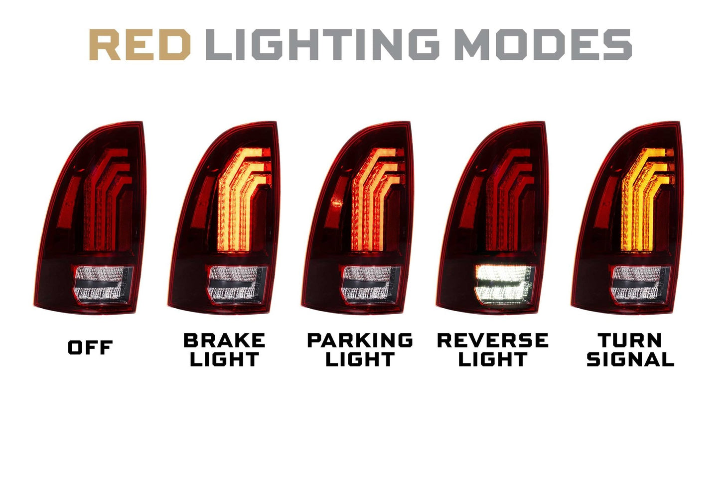Toyota Tacoma (05 - 15): Morimoto XB LED Tail Lights (Red) - Tail Lights - Morimoto XB LED Tails