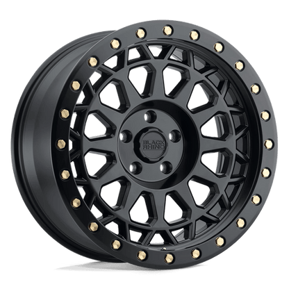 Black Rhino PRIMM Matte Black W/ Brass Bolts 20x9.5 0 5x127mm 71.5mm