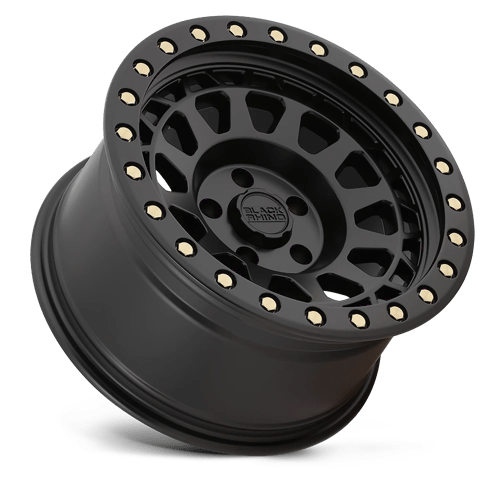 Black Rhino PRIMM Matte Black W/ Brass Bolts 18x9.5 0 8x165.1mm 122.4mm