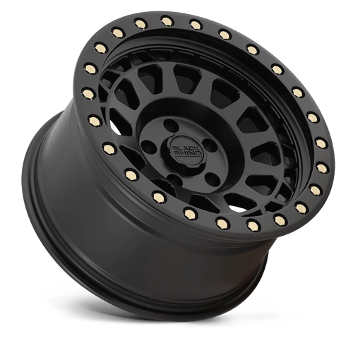Black Rhino PRIMM Matte Black W/ Brass Bolts 17x9 -18 5x114.3mm 71.5mm
