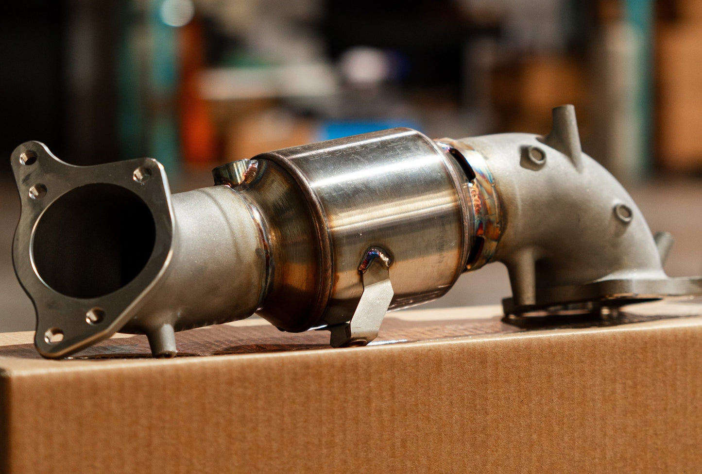 TSP High Efficiency Downpipe Upgrade Honda Civic, Accord, Acura Integra 1.5T - Cerakote Black - Downpipes - Two Step Performance