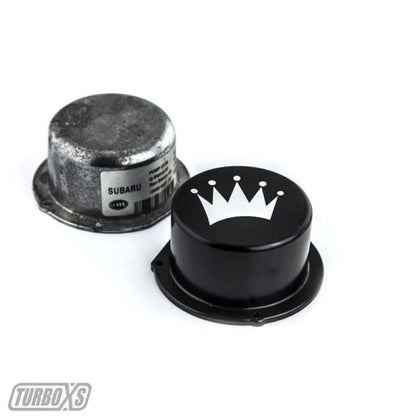 Turbo XS 15 - 16 Subaru WRX Billet Aluminum Vacuum Pump Cover - Black - Engine Covers - Turbo XS
