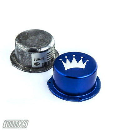 Turbo XS 15 - 16 Subaru WRX Billet Aluminum Vacuum Pump Cover - Blue - Engine Covers - Turbo XS