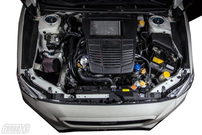 Turbo XS 15 - 16 Subaru WRX/STI Billet Aluminum Radiator Stay - Black - Radiator Stays - Turbo XS