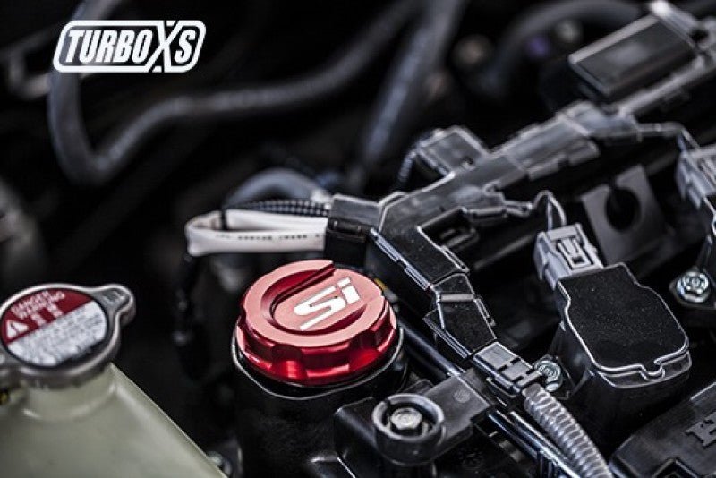 Turbo XS 2016+ Honda Civic Red Oil Cap - Oil Caps - Turbo XS