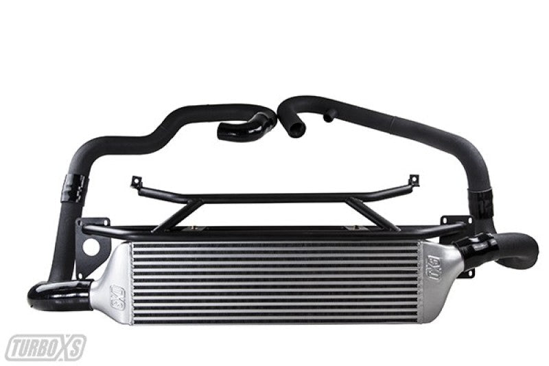 Turbo XS FMIC 2015 - 2017 Subaru STi - Wrinkle Black Pipes - Intercooler Kits - Turbo XS