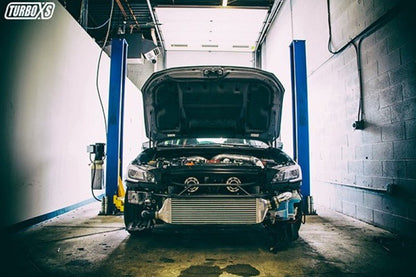 Turbo XS FMIC 2015 - 2017 Subaru STi - Wrinkle Black Pipes - Intercooler Kits - Turbo XS