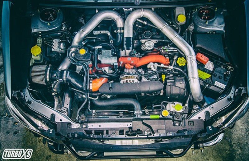 Turbo XS FMIC 2015 - 2017 Subaru STi - Wrinkle Red Pipes - Intercooler Kits - Turbo XS
