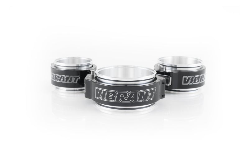 Vibrant 3in O.D. Aluminized HD 2.0 Clamp Assembly - Anodized Black-Clamps-Vibrant