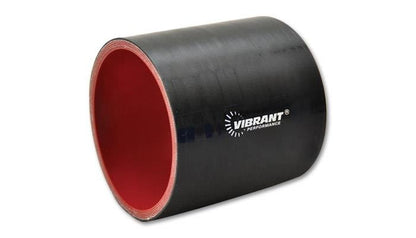 Vibrant 4 Ply Reinforced Silicone Straight Hose Coupling - 1.75in I.D. x 3in long (Black)-Silicone Couplers & Hoses-Vibrant