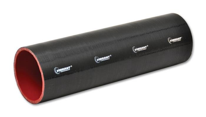 Vibrant 4 Ply Reinforced Silicone Straight Hose Coupling - 3in I.D. x 12in long (BLACK)-Silicone Couplers & Hoses-Vibrant