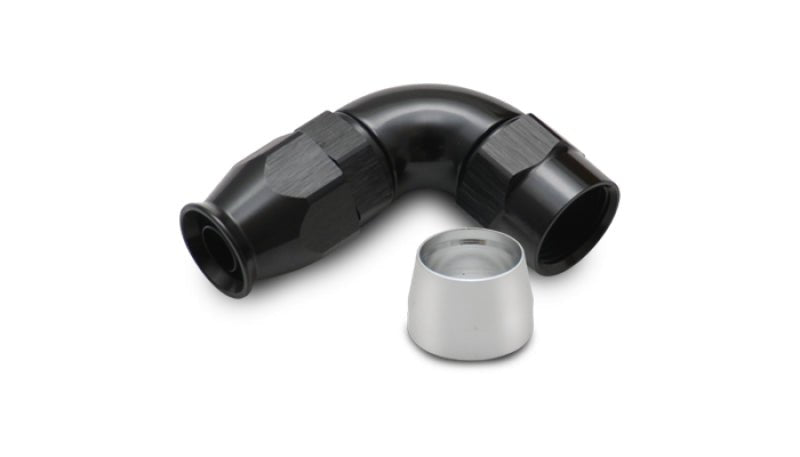 Vibrant Aluminum 90 Degree One Piece Hose End for PTFE Lined Hose (Size -10AN)-Fittings-Vibrant
