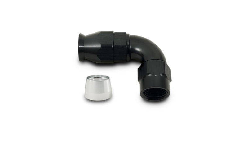 Vibrant Aluminum 90 Degree One Piece Hose End for PTFE Lined Hose (Size -10AN)-Fittings-Vibrant