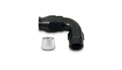 Vibrant Aluminum 90 Degree One Piece Hose End for PTFE Lined Hose (Size -10AN)-Fittings-Vibrant