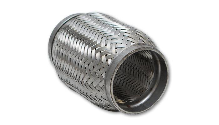 Vibrant SS Flex Coupling with Inner Braid Liner 2in inlet/outlet x 8in flex length-Flanges-Vibrant