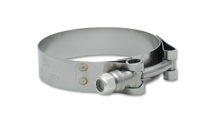 Vibrant SS T-Bolt Clamps Pack of 2 Size Range: 2.27in to 2.63in O.D. For use with 2in I.D. couplings-Clamps-Vibrant