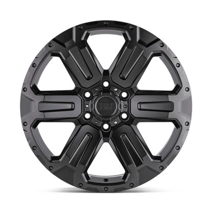 Black Rhino WANAKA M-gunmetal W/ Brushed Face 17x8.5 +12 6x139.7mm 112.1mm