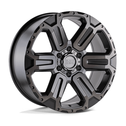 Black Rhino WANAKA M-gunmetal W/ Brushed Face 17x8.5 +12 6x139.7mm 112.1mm
