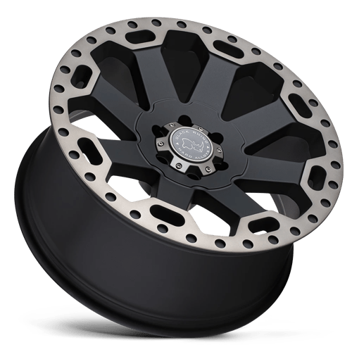 Black Rhino WARLORD Matte Black W/ Mach Dark Tint 17x9 -12 8x165.1mm 122.4mm