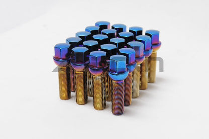 Wheel Mate Mevius Lug Bolt Set of 20 - Black 14x1.25 27mm Cone 60 DEG TAP-Lug Nuts-Wheel Mate