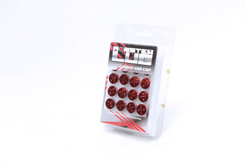 Wheel Mate Monster Lug Nut Caps - Red 14x1.50-Lug Nuts-Wheel Mate