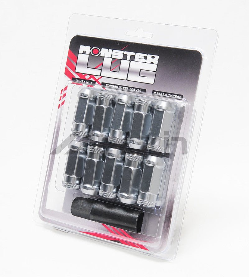 Wheel Mate Monster Open End Luc Nut Set of 20 - Silver 14x1.50-Lug Nuts-Wheel Mate