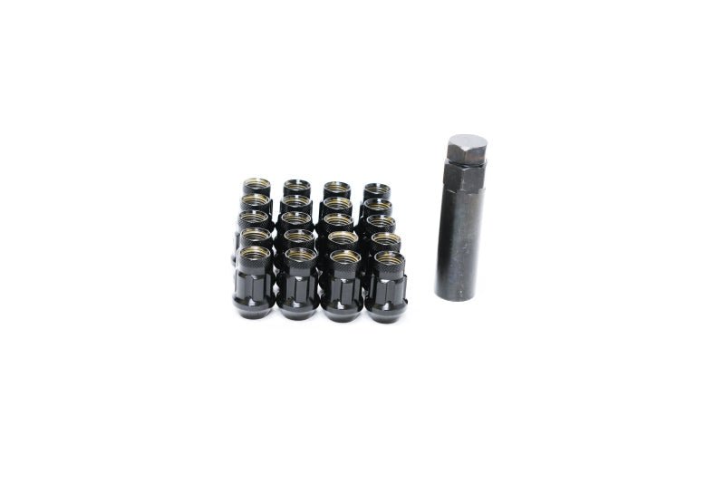 Wheel Mate Muteki HR38 Open End Lug Nuts 12x1.25 Black Chrome / Red Ring-Lug Nuts-Wheel Mate
