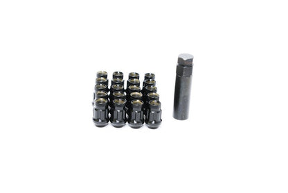 Wheel Mate Muteki HR38 Open End Lug Nuts 12x1.25 Black Chrome / Red Ring-Lug Nuts-Wheel Mate
