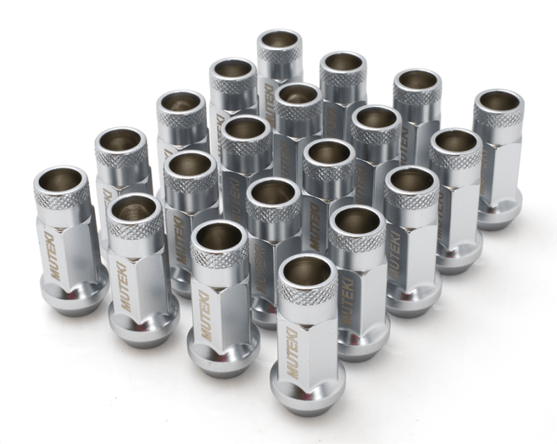 Wheel Mate Muteki SR48 Open End Lug Nuts - Satin Silver 12x1.50 48mm-Lug Nuts-Wheel Mate