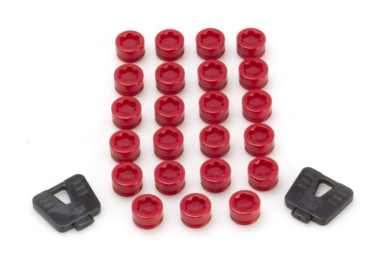 Wheel Mate SR45R Caps Set of 20 - Red-Lug Nuts-Wheel Mate