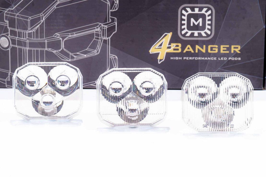 White: Morimoto 4Banger Replacement Lens Optics - Lens - Morimoto