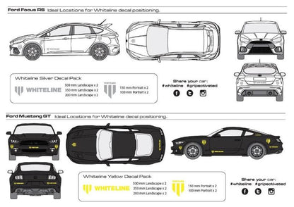 Whiteline Branded Decal Pack - White - Stickers/Decals/Banners - Whiteline