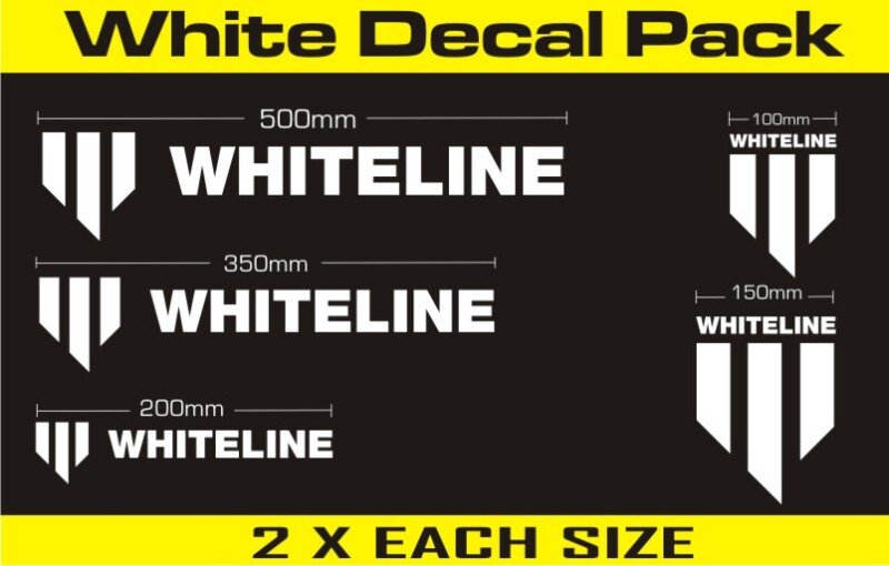 Whiteline Branded Decal Pack - White - Stickers/Decals/Banners - Whiteline