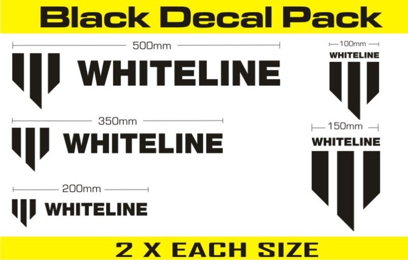 Whiteline Decal Kits 10 Pk Black - Stickers/Decals/Banners - Whiteline