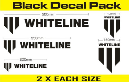 Whiteline Decal Kits 10 Pk Black - Stickers/Decals/Banners - Whiteline