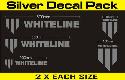 Whiteline Decal Kits 10 Pk Silver - Stickers/Decals/Banners - Whiteline