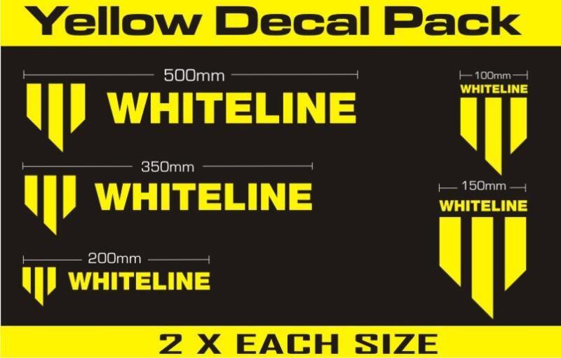 Whiteline Decal Kits 10 Pk Yellow - Stickers/Decals/Banners - Whiteline