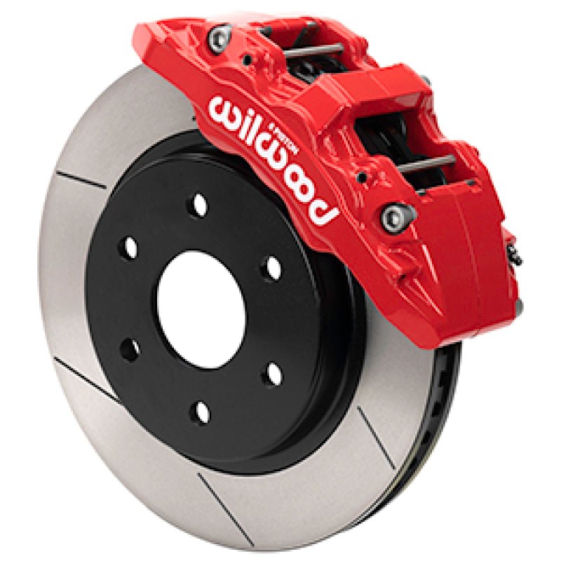 Wilwood 2021 Ford F-150 Raptor Aero6-DM Front Brake Kit - Slotted - Red-Big Brake Kits-Wilwood