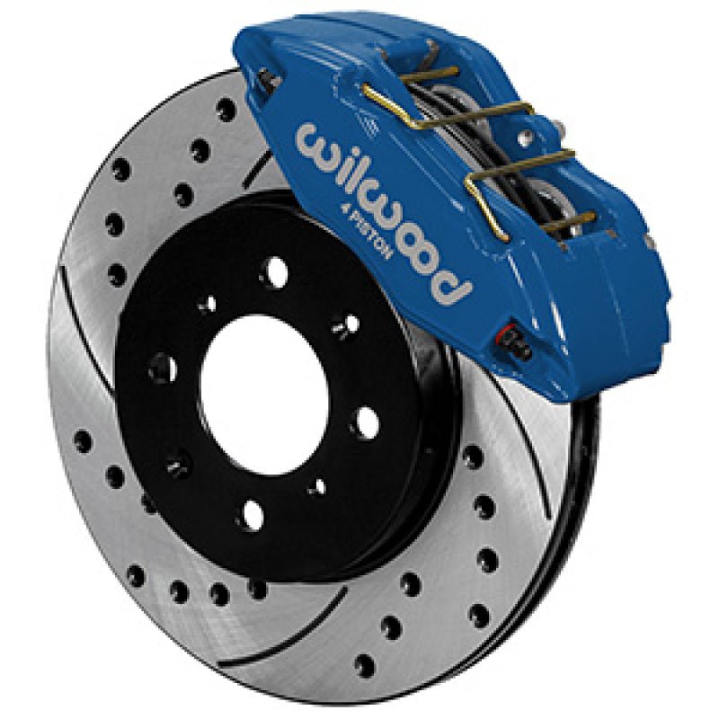 Wilwood DPHA Front Caliper & Rotor Kit Drilled Honda / Acura w/ 262mm OE Rotor - Competition Blue-Big Brake Kits-Wilwood