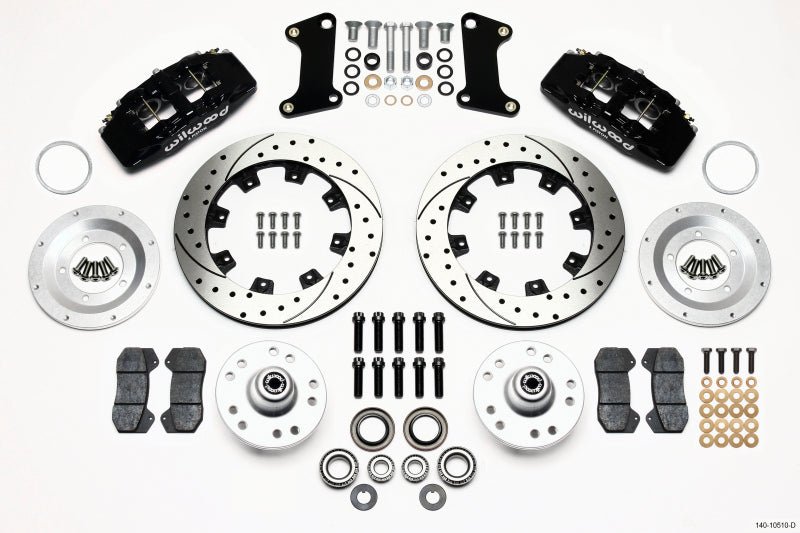 Wilwood Dynapro 6 Front Hub Kit 12.19in Drilled 67-69 Camaro (*Line Kit Needed*)-Big Brake Kits-Wilwood