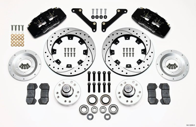 Wilwood Dynapro 6 Front Hub Kit 12.19in Drilled 79-81 Camaro-Big Brake Kits-Wilwood